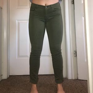 Green Skinny Jeans!!